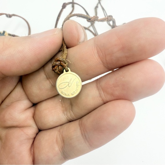 Nina Nguyen Bohemian Leather Necklace with Gold-Plated Brown Solar Quartz - Picture 7 of 8